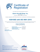 Alarin Aircraft Hinge Inc